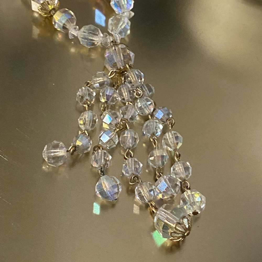 Beautiful vintage necklace Aurora Borealis style beads - Picture 5 of 11